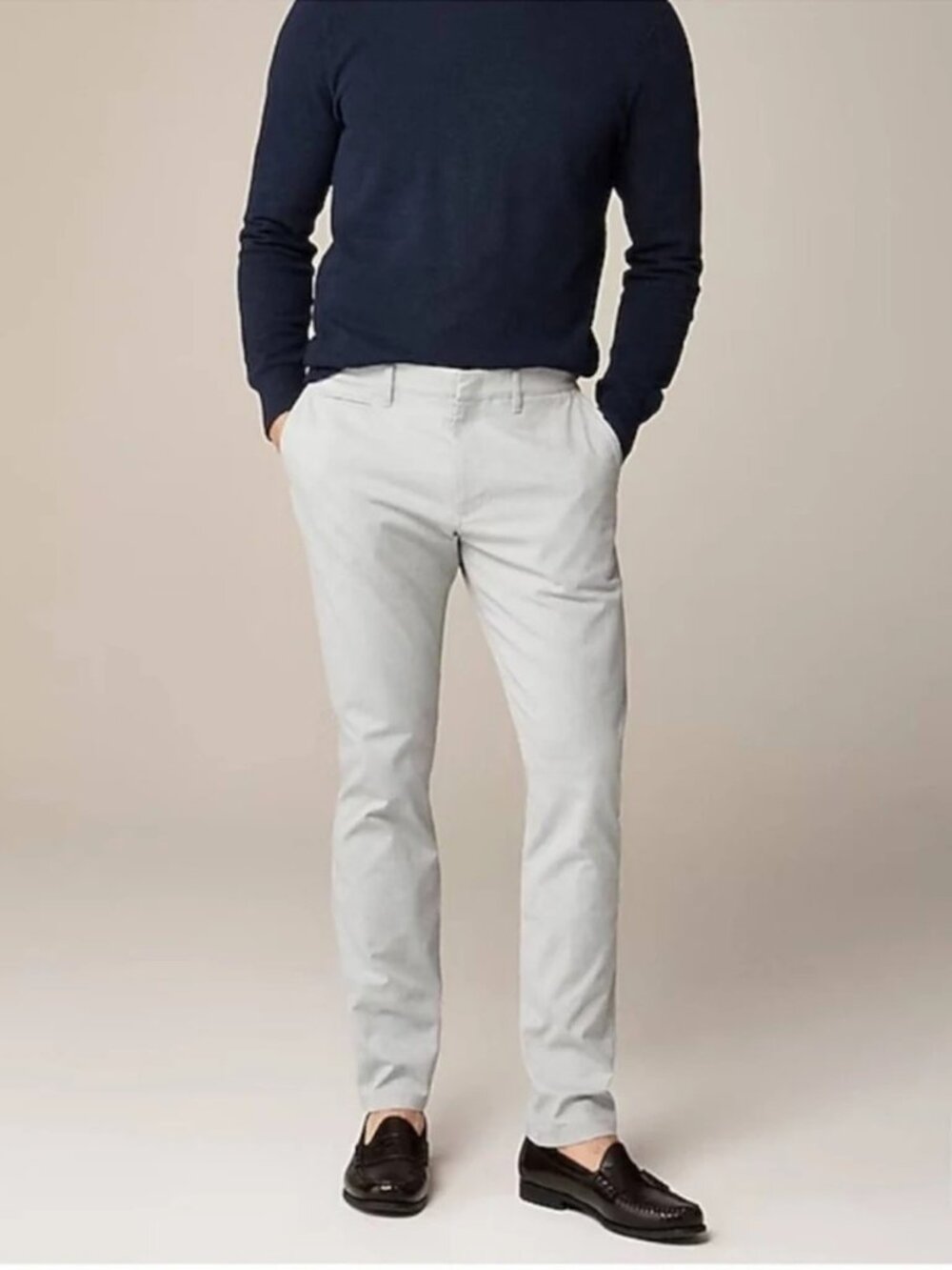 **J.Crew 484 Slim-Fit Tech Pants Light Gray Taupe Men's 32x30 NWT